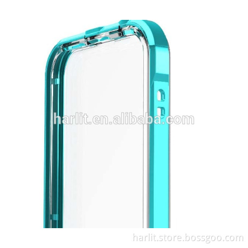 Dual Layer PC Bumper Frame With Clear TPU Back Case For iPhone 6 Hard Plastic Bumper With Detachable TPU Case